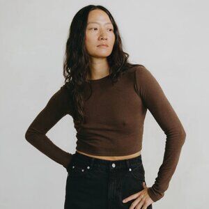 Ozma Lia Top, Regen Silk Noil Jersey, Manzanita - Size Large